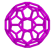 A buckyball, wireframe model