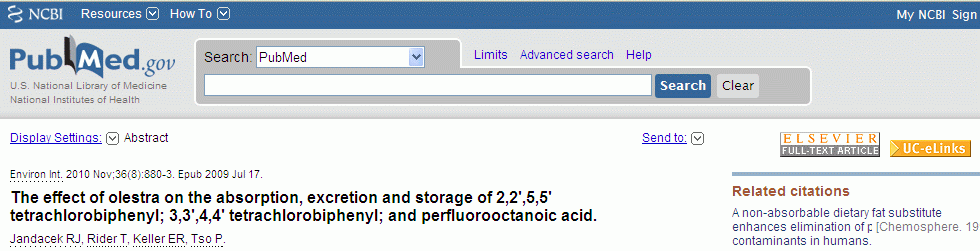 PubMed output for one item from my sample search 1.