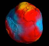 Earth: a gravity map.